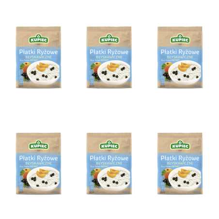 KUPIEC Płatki ryżowe błyskawiczne 250g X6